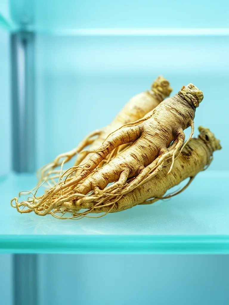 Panax Ginseng root close-up